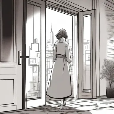 The protagonist had a feeling of impending doom and prepared herself by locking all the doors and windows before the sun set.