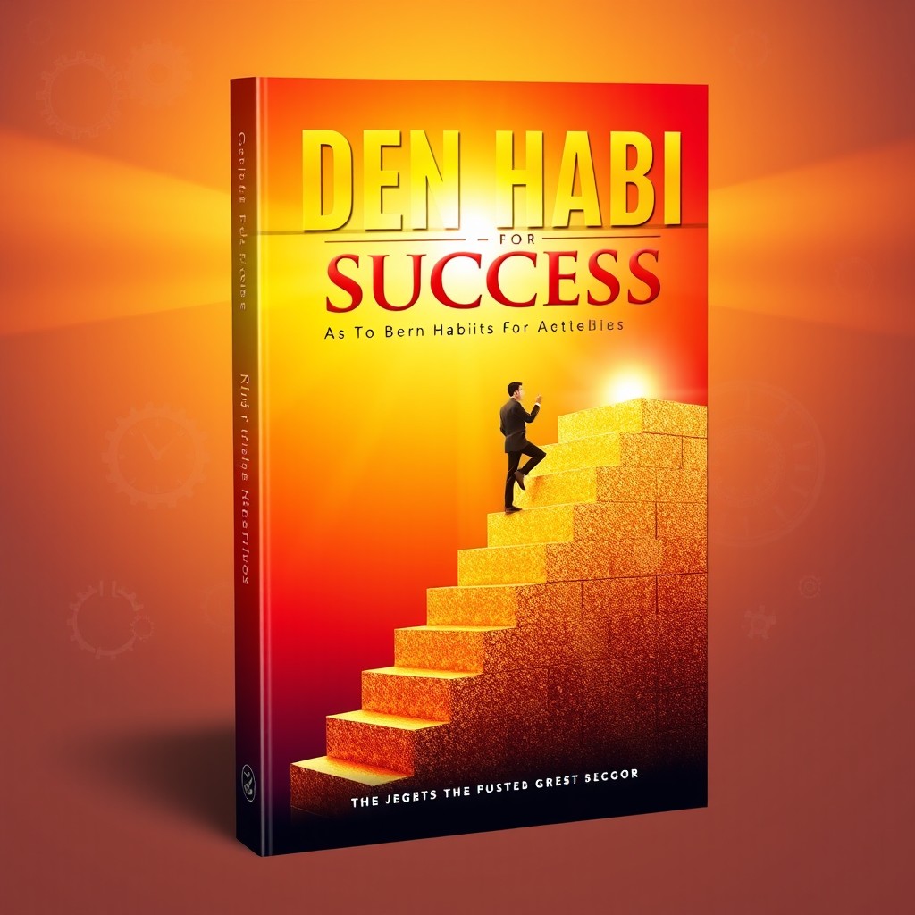 A visually striking book cover featuring the title "Golden Habits for Success" prominently displayed in elegant gold lettering