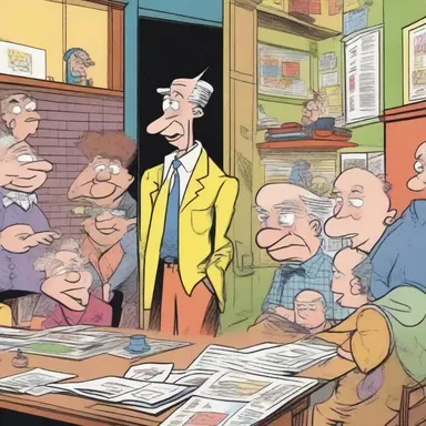 The cartoonist prepared each panel meticulously, using vivid colors and expressive characters.