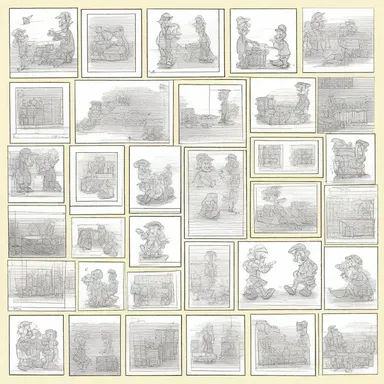 The cartoonist had to prepare hundreds of sketches before creating the final illustrations for the comic strip.
