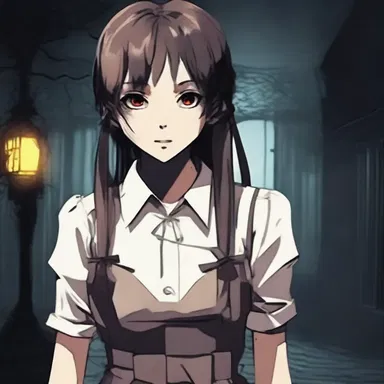 The protagonist prepared herself mentally and physically before entering the haunted house.