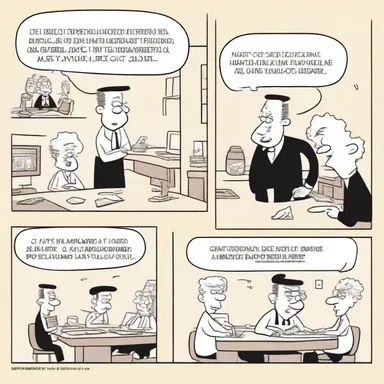 In the comic strip, the illustrator prepared the punchline by using dissonant notes in the dialogue of the characters.