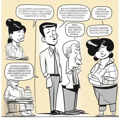 In the comic strip, the illustrator prepared the punchline by using dissonant notes in the dialogue of the characters.