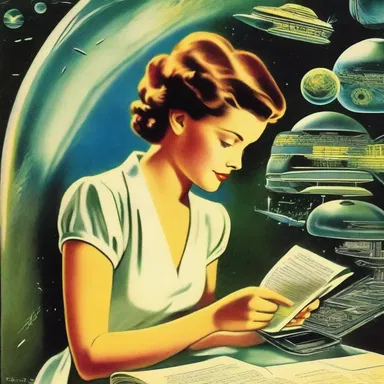 Reading classic science fiction novels prepared her for the futuristic world she was about to visit in her dreams.