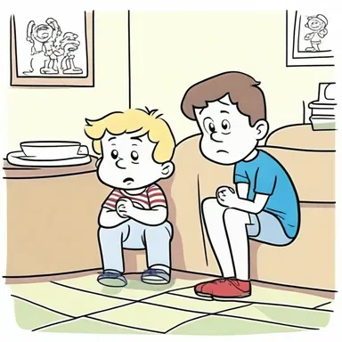 I reluctantly agreed to watch cartoons with my little brother.