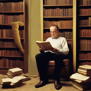 He reluctantly allowed himself to be immersed in the world of fantasy novels.