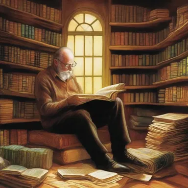 He reluctantly allowed himself to be immersed in the world of fantasy novels.