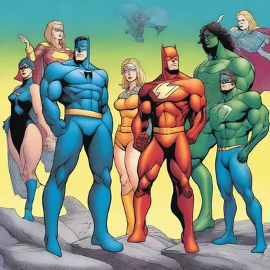The storyline of this polyphase comic book involves a team of superheroes who work together to save the world.