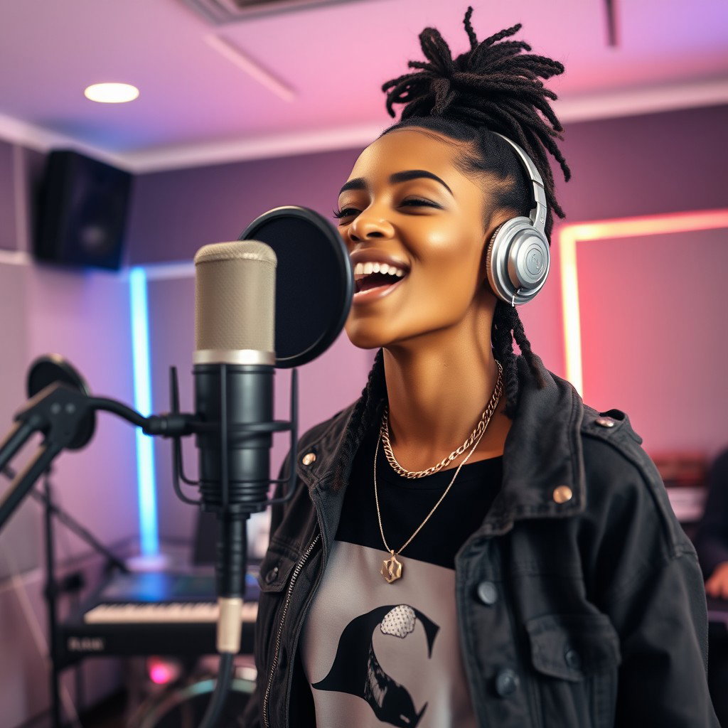 Unleash Your Voice: Female Rapper in Action
