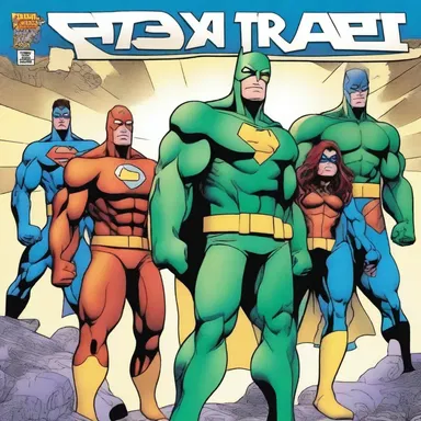 The storyline of this polyphase comic book involves a team of superheroes who work together to save the world.