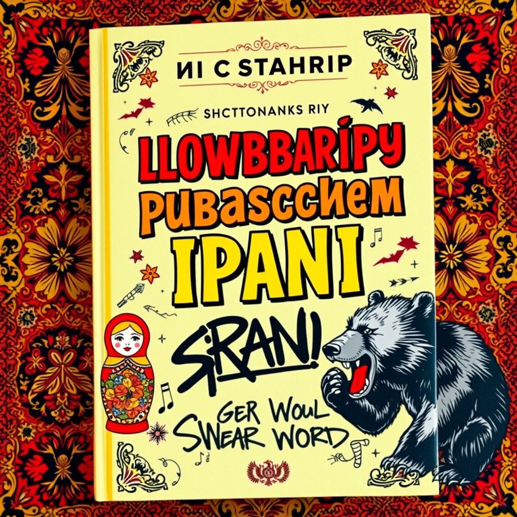 A book cover for 'Словарь русской брани' (Dictionary of Russian Swear Words), featuring vibrant and bold typography with the title prominently displayed