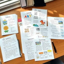 Unlock Creativity with Colorful Topic Sheets!