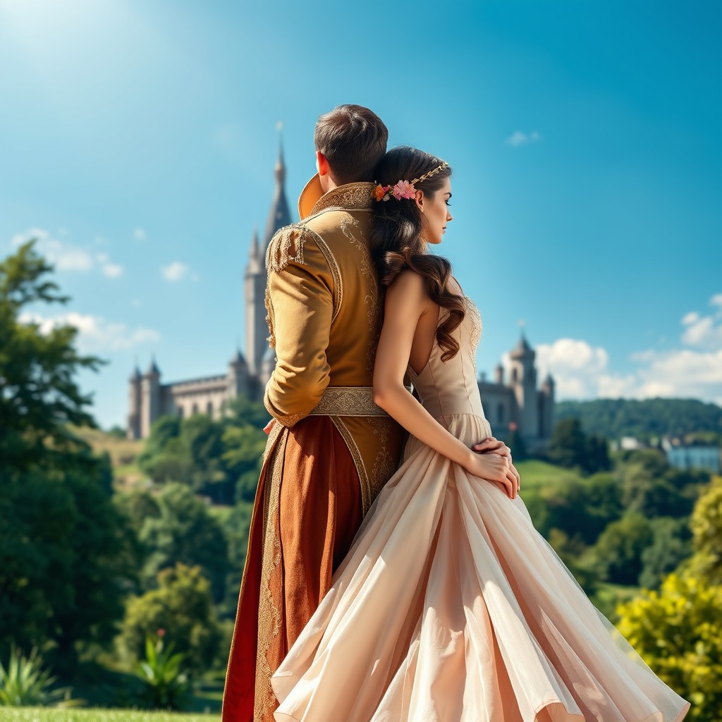 A book cover design featuring a duke standing with his back to a young woman, portrayed in an elegant scene