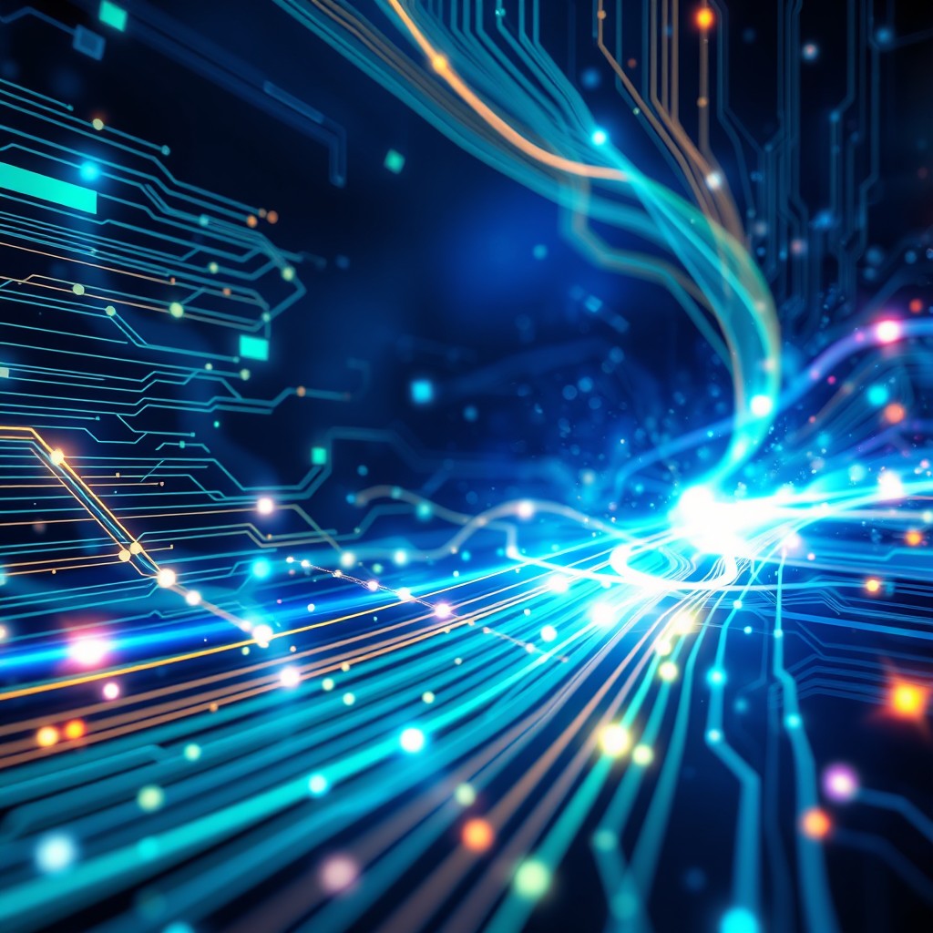 A visually appealing and futuristic background representing artificial intelligence