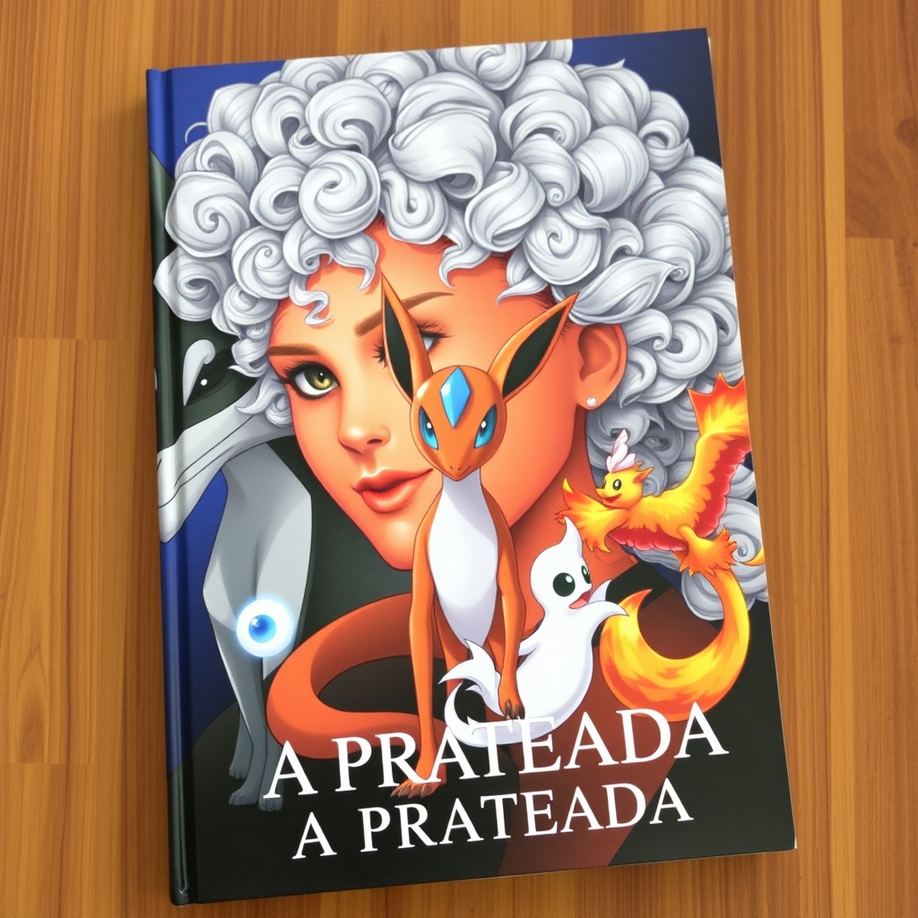 A book cover featuring a beautiful brown-skinned woman with silver curly hair, looking confidently towards the viewer