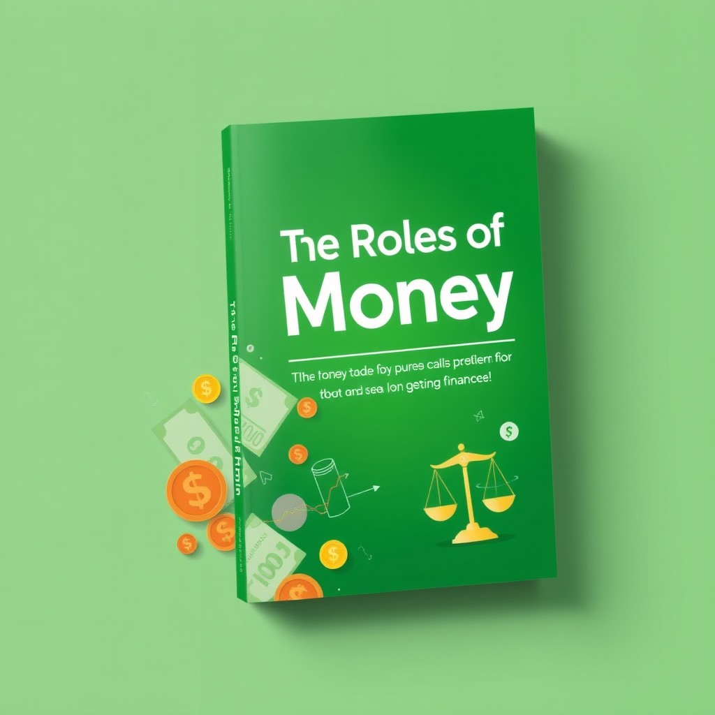 A visually striking book cover design for 'The Roles of Money'
