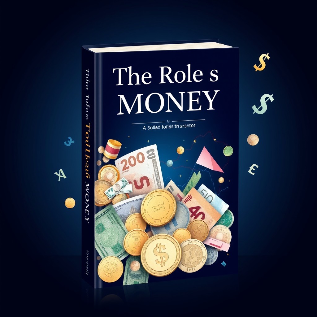 A compelling book cover design for 'The Roles of Money'