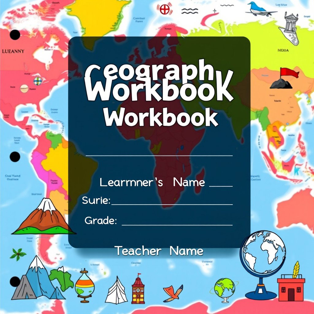 Explore the World: Vibrant Geography Workbook Cover