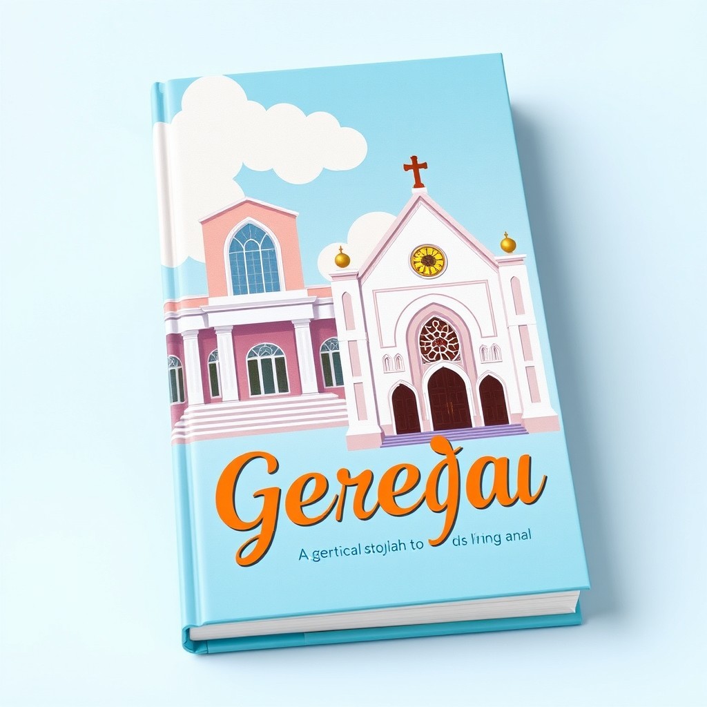 Desain sampul buku yang menarik menggambarkan transisi dari sekolah ke gereja