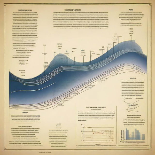 Educational poster merging themes of Physics and sound, illustrating sound waves, their interaction with surroundings, and examples of their importance in society, captioned 'Physics of Sound: The Resounding Impact'.