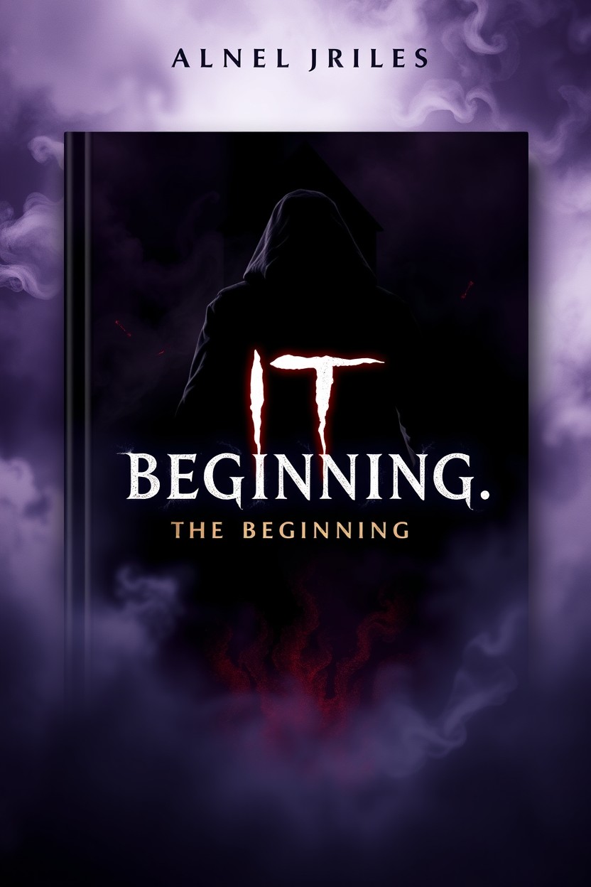 A visually striking book cover design for a novel titled 'It