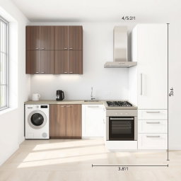 Stylish & Functional 4-Meter Kitchen Design