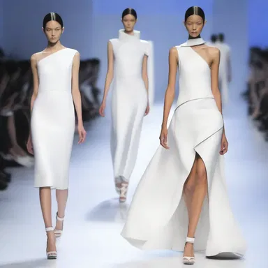 The designer's collection had a futuristic vibe, as if it were a premonition of the fashion trends to come.