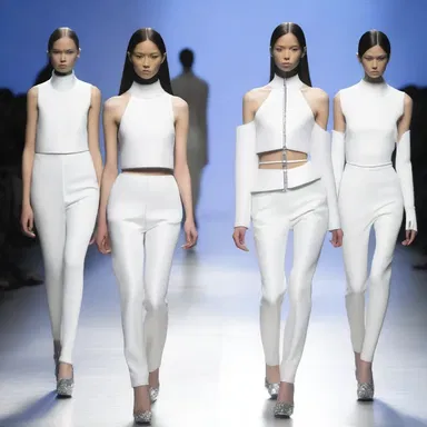 The designer's collection had a futuristic vibe, as if it were a premonition of the fashion trends to come.