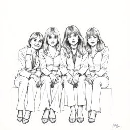 ABBA: A Timeless Tribute in Pencil Sketch