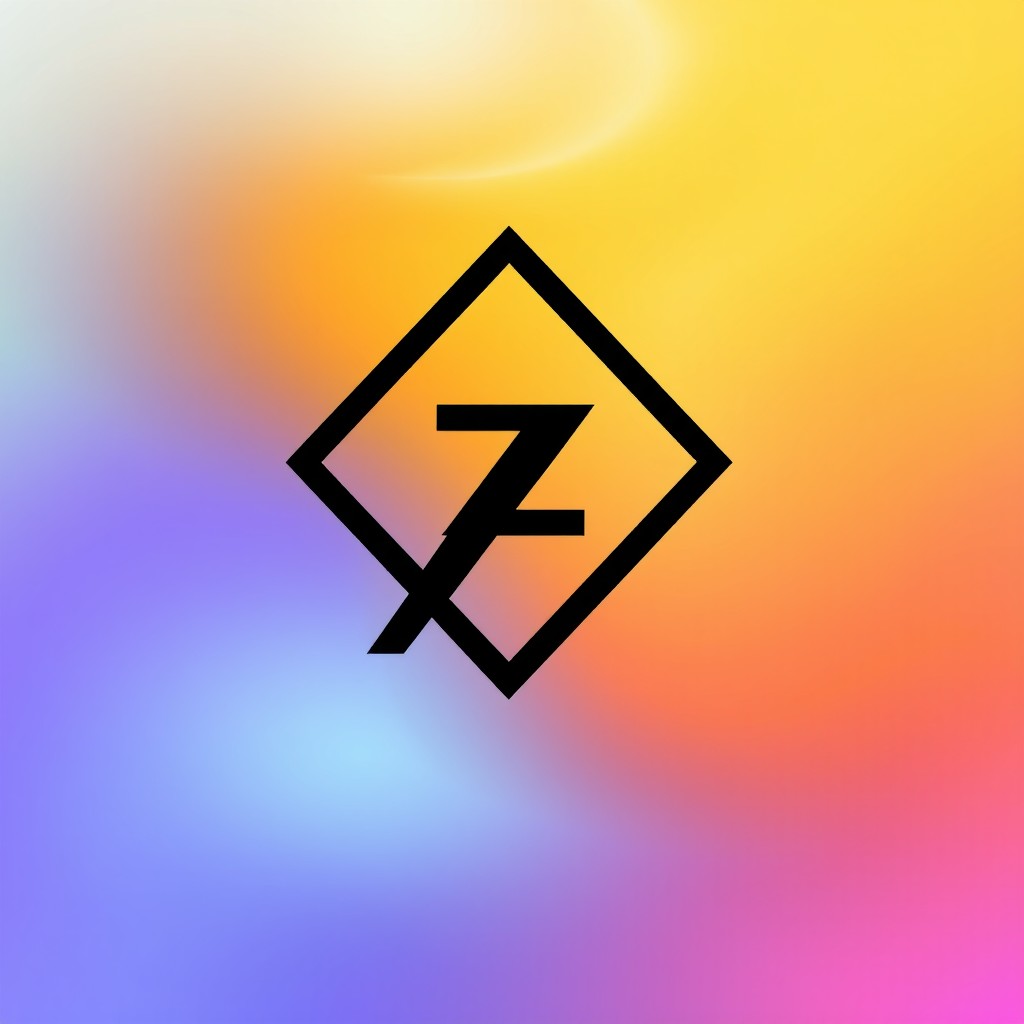 A sleek and modern logo design for an art gallery that prominently features the letter 'Z'