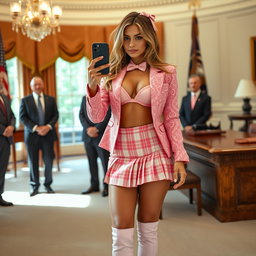 A captivating 18-year-old Arabic woman with a slim, curvy figure that includes large breasts, a tiny waist, and very wide hips