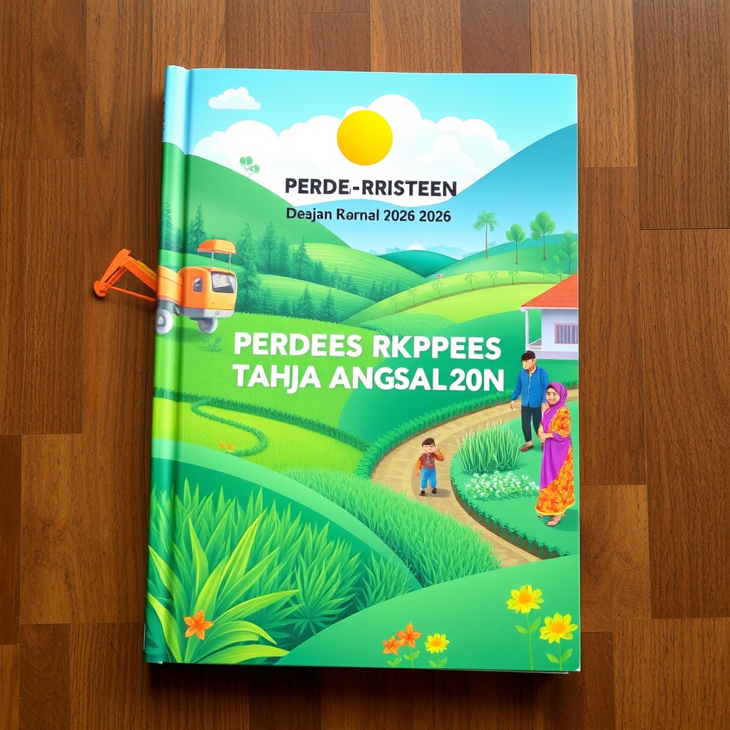 Stunning Book Cover for PERDES RKPDES DESA KRAJAN 2026