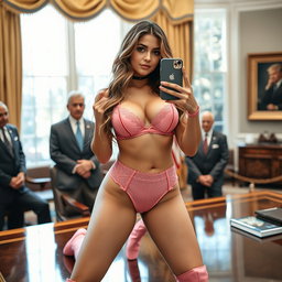 A stunning 18-year-old Arabic woman with a slim and curvy figure, featuring large breasts, a tiny waist, and very wide hips