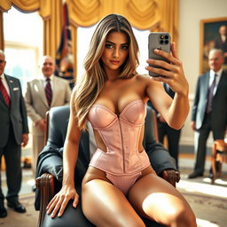 A stunning 19-year-old Arabic woman featuring a gorgeous, slender petite figure with thin breasts, a tiny waist, and very wide hips