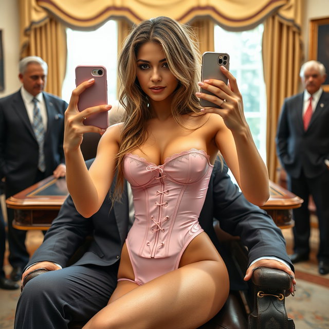 A stunning 19-year-old Arabic woman with an exquisite slender figure featuring thin breasts, a tiny waist, and very wide hips