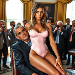 A gorgeous young Arabic woman, around 18 years old, with an exceptionally thin and petite figure, delicate breasts, a tiny waist, and wide hips that create an inviting silhouette