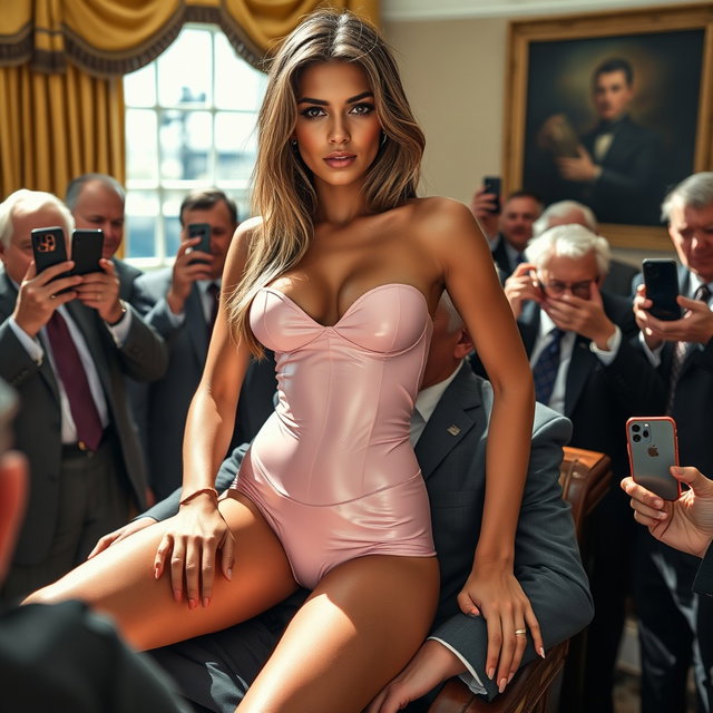 An alluring 18-year-old Arabic woman with a stunningly thin and petite figure, featuring small breasts, a tiny waist, and very wide hips that create an enticing silhouette