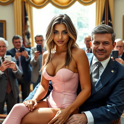 A stunning 18-year-old Arabic woman, characterized by her gorgeous thin and petite frame, featuring small breasts, a tiny waist, and very wide hips