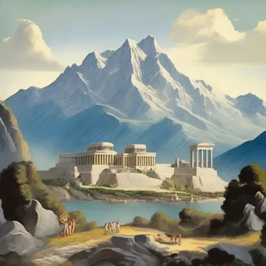 In Greek mythology, Mount Olympus was described as a splendid place, where gods and goddesses resided.