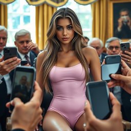 A mesmerizing 18-year-old Arabic woman with a gorgeous thin and petite frame, characterized by small breasts, a tiny waist, and very wide hips