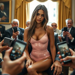 A mesmerizing 18-year-old Arabic woman with a gorgeous thin and petite frame, characterized by small breasts, a tiny waist, and very wide hips