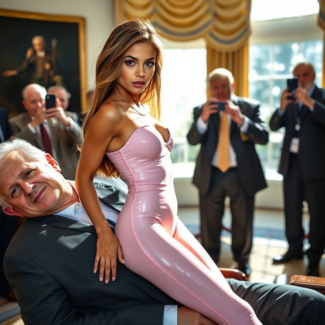 A stunning 18-year-old Arabic woman with a gorgeous thin and petite figure, featuring small breasts, a tiny waist, and very wide hips