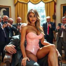 A stunning 18-year-old Arabic woman with a gorgeous thin and petite figure, characterized by small breasts, a tiny waist, and very wide hips