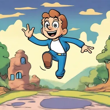 In the cartoon series, the jumping gene character had the ability to teleport to different locations instantly.