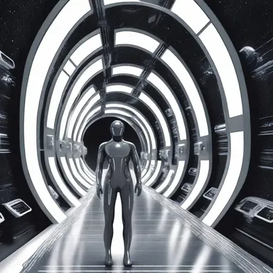 In the futuristic novel, humans have developed optimal technology that enables interstellar travel.