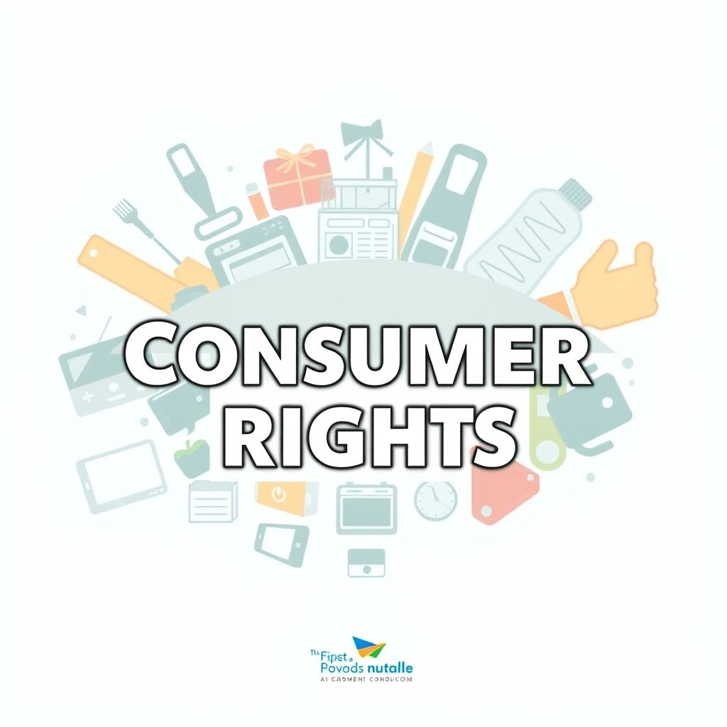 A professional and engaging cover page design for a project on Consumer Rights