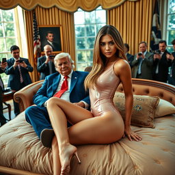 A striking scene featuring an 18-year-old Arabic woman with a stunningly thin and petite figure, characterized by small breasts, a tiny waist, and very wide hips