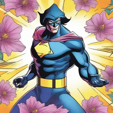 The superhero comic features a villain who possesses the power of an unfading flower, making them virtually invincible.