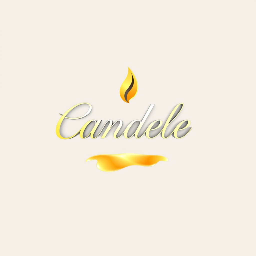 A modern and sleek logo design for a brand called 'Candele'