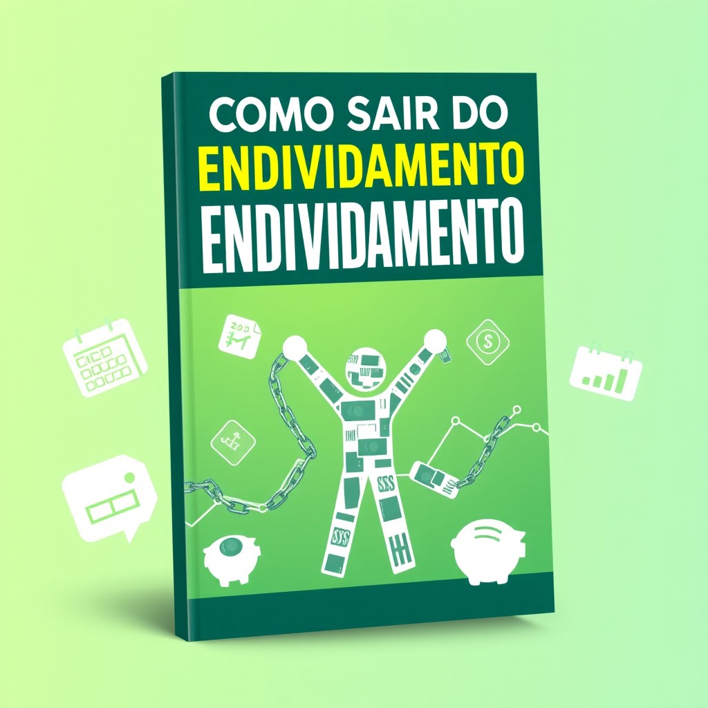 An informative e-book cover design titled 'Como Sair do Endividamento'